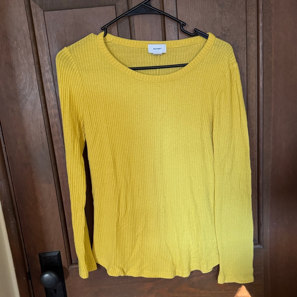 Old Navy Yellow Ribbed Sweater